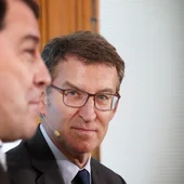 Alberto Núñez Feijoo frente a Alfonso Fernández Mañueco en León Alberto Núñez Feijoo frente a Alfonso Fernández Mañueco en León