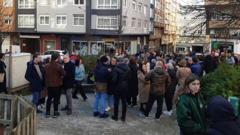 Protesta de los vecinos de Monte Alto, en A Coruña