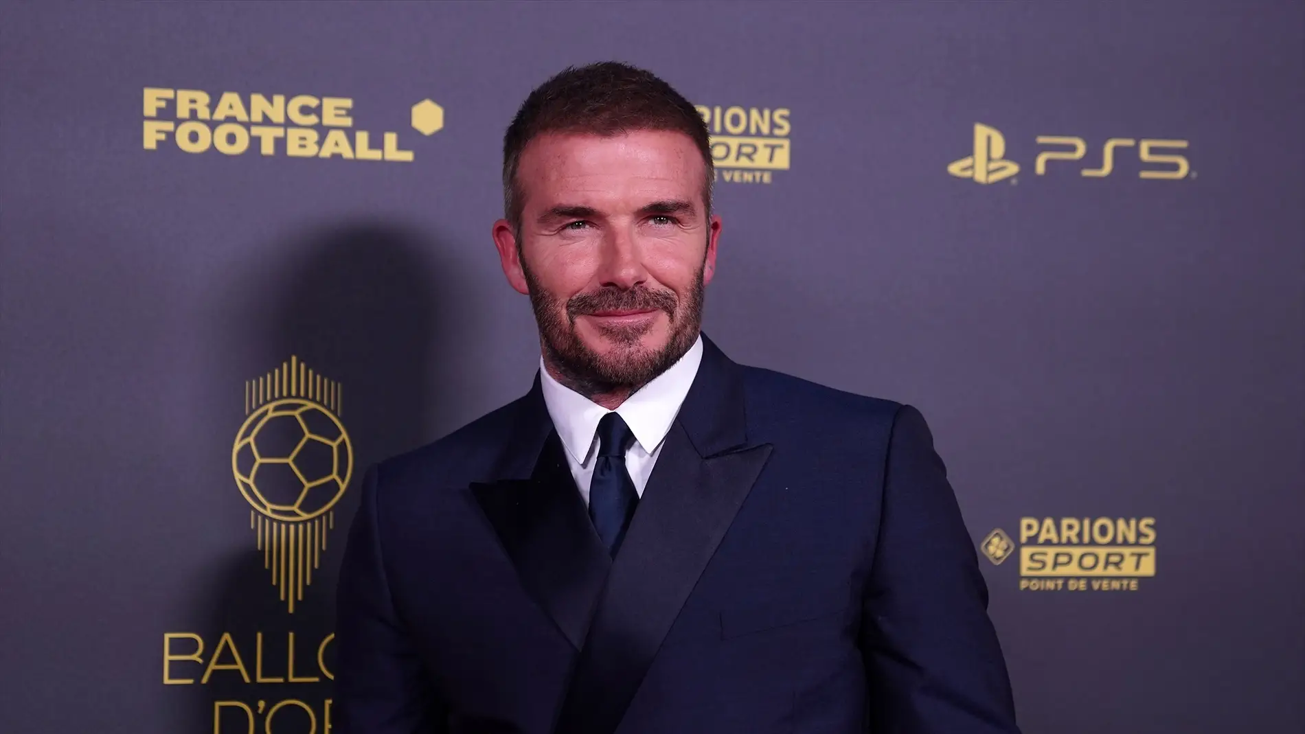 David Beckham, en la alfombra roja de la pasada gala del Balón de Oro.