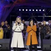 Inmaculada Medina, concejal de Carnaval y Carolina Dárias, alcaldesa de Las Palmas de G.C. 
