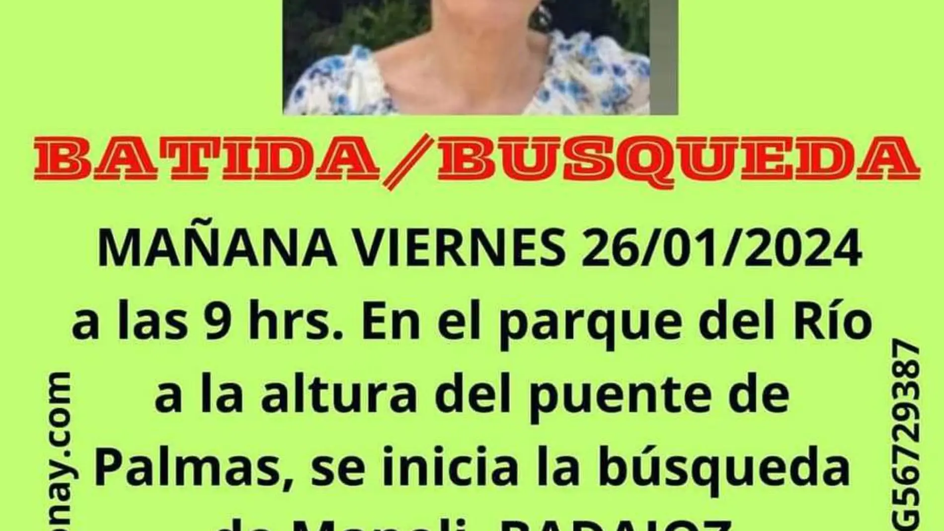 Policía Nacional y Protección Civil retoman este viernes la búsqueda de la mujer desaparecida en Badajoz