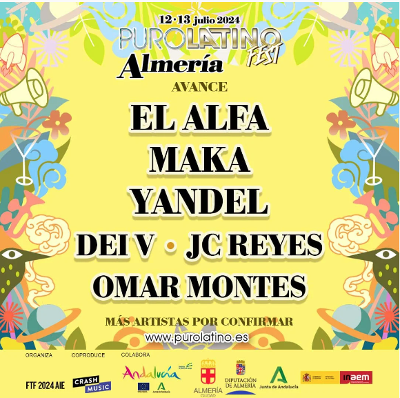 Puro Latino Fest llega a Almería: Yandel y Omar Montes, entre los primeros confirmados Puro Latino Fest llega a Almería: Yandel y Omar Montes, entre los primeros confirmados