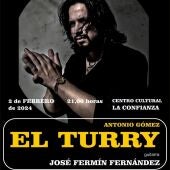Cartel del concierto de Antonio Gómez "El Turry"