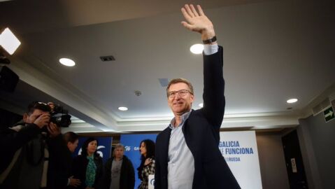 Alberto Núñez Feijóo durante su primer acto de campaña para las elecciones del 18F Alberto Núñez Feijóo durante su primer acto de campaña para las elecciones del 18F