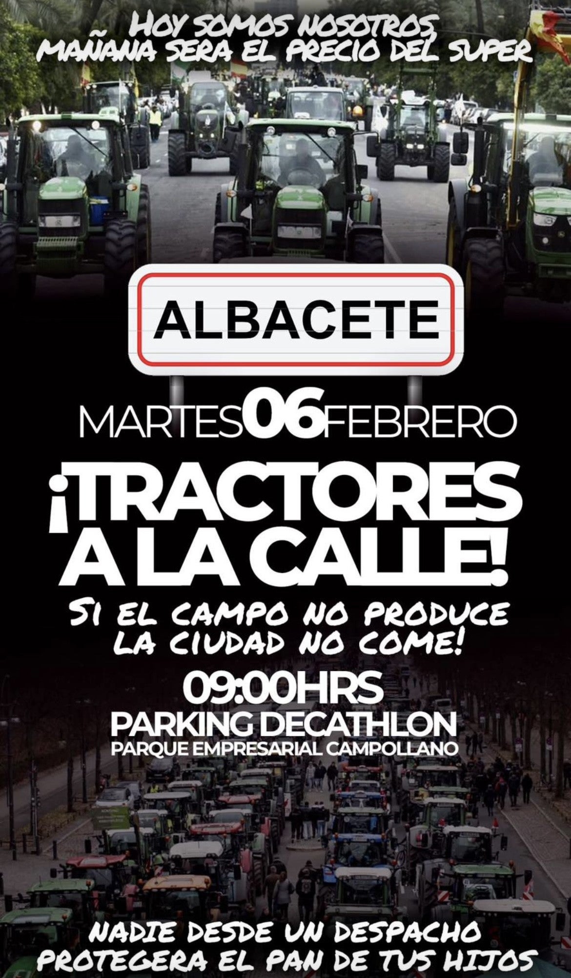 Sin siglas políticas ni sindicales, agricultores y ganaderos se manifiestan en Albacete Sin siglas políticas ni sindicales, agricultores y ganaderos se manifiestan en Albacete