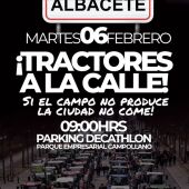 Manifestación agricultores y ganaderos en Albacete