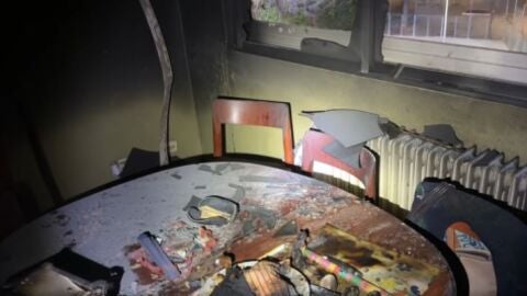 Vivienda tras un incendio