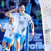 Roberto Fernández, delantero del Málaga Roberto Fernández, delantero del Málaga