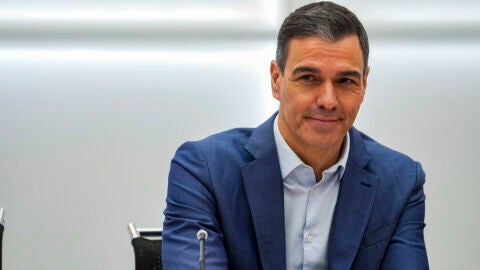 Imagen del presidente del Gobierno, Pedro S&aacute;nchez, durante la reuni&oacute;n de la Comisi&oacute;n Ejecutiva Federal, este lunes en Madrid. EFE/ Borja S&aacute;nchez Trillo