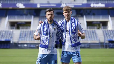 Carlos Puga y Javier Avilés, del Málaga CF Carlos Puga y Javier Avilés, del Málaga CF