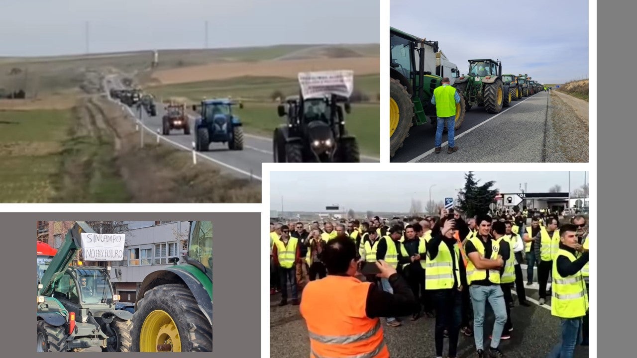 Los agricultores segovianos han sacado los tractores a la calle este martes Los agricultores segovianos han sacado los tractores a la calle este martes