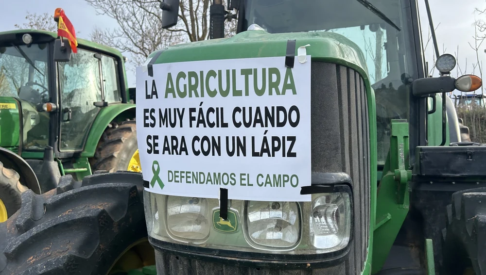 Otra de las pancartas de los agricultores de Cuenca