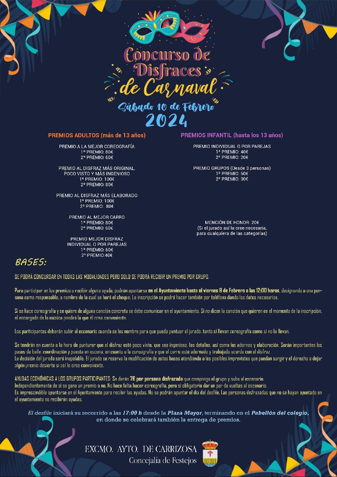 Carrizosa celebrará este sábado su Desfile de Disfraces Carrizosa celebrará este sábado su Desfile de Disfraces