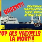 Cartel de la concentración "STOP a los barcos de la muerte" Cartel de la concentración "STOP a los barcos de la muerte"