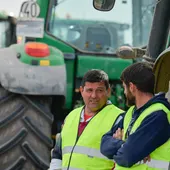 Agricultores en una de las protestas Agricultores en una de las protestas