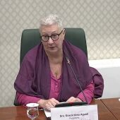 Gracia Amo en la comparecencia en la Comisión de Justicia del Parlament