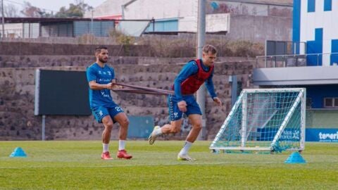 Sergio y Mellot en un entrenamiento