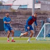 Sergio y Mellot en un entrenamiento
