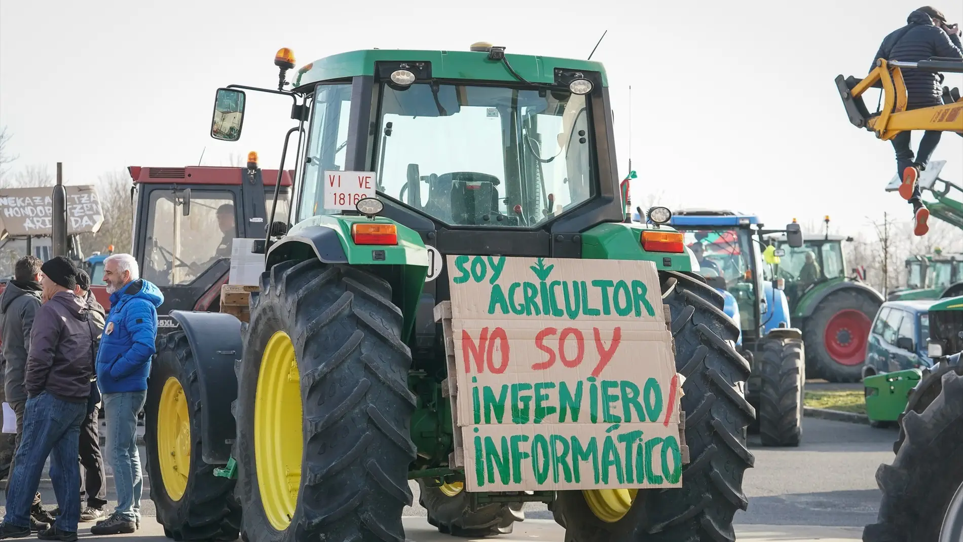 Imagen de los tractores que salen a las carreteras españolas a protestar