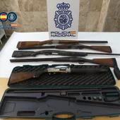 Escopetas intervenidas por la Policía durante la operación Escopetas intervenidas por la Policía durante la operación