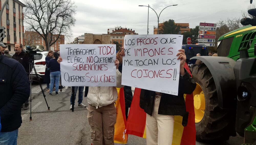 Pancartas en la manifestación