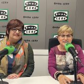 Ángela Marcet, represnetante de la Cofradía de Jesús Nazareno de la Vila Joiosa y Malena Soler de l''Ateneu Musical de la Vila Joiosa.