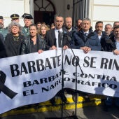 Concentración en Barbate en protesta contra el narcotráfico tras la muerte de dos guardias civiles