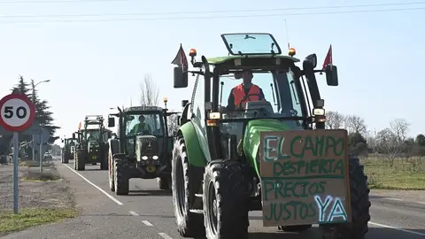 Tras el parón del domingo los agricultores retoman este lunes las protestas y los cortes de carreteras Tras el parón del domingo los agricultores retoman este lunes las protestas y los cortes de carreteras