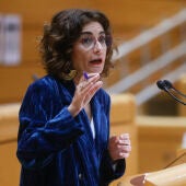La ministra de Hacienda, María Jesús Montero, comparece en el pleno del Senado.