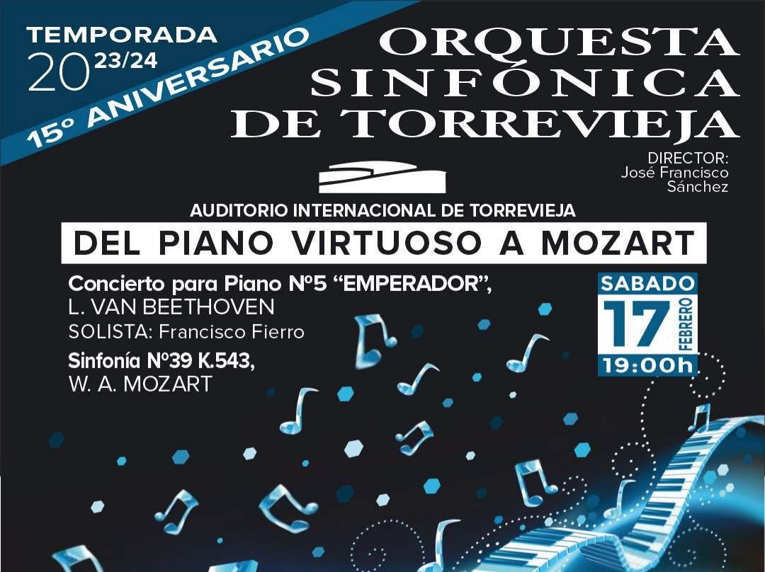 Vuelve la Orquesta Sinfónica de Torrevieja con el concierto 'De piano virtuoso a Mozart' Vuelve la Orquesta Sinfónica de Torrevieja con el concierto 'De piano virtuoso a Mozart'