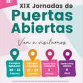 La Universidad de Extremadura celebra sus XIX Jornadas de Puertas Abiertas, esperando a más de 4.000 estudiantes de secundaria