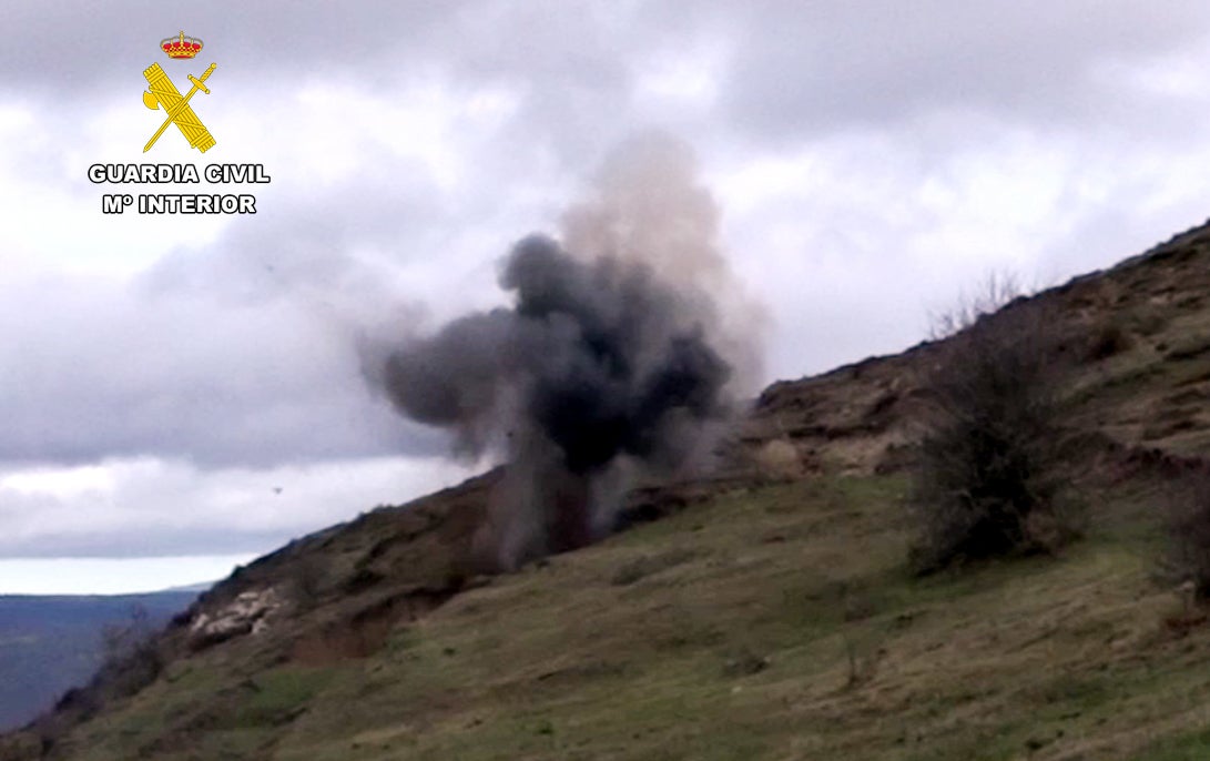 Destruido un proyectil de artillería localizado en Valderredible Destruido un proyectil de artillería localizado en Valderredible