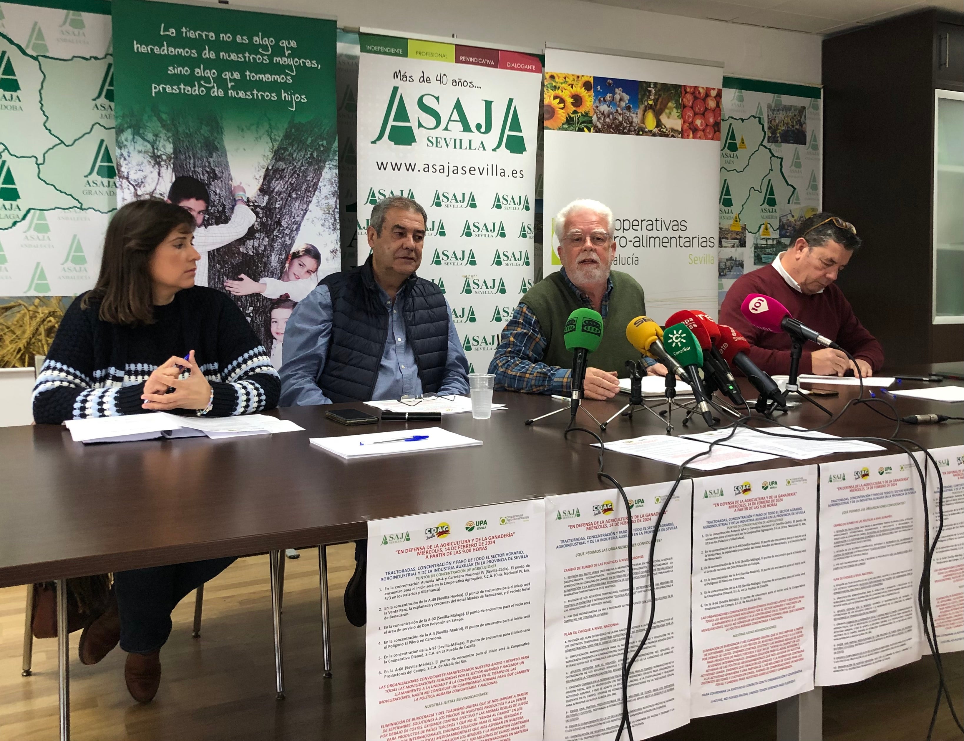 Sevilla, incomunicada este miércoles por las protestas de los agricultores Sevilla, incomunicada este miércoles por las protestas de los agricultores