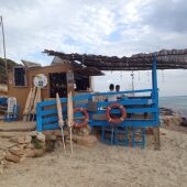 Imagen de un chiringuito de Formentera