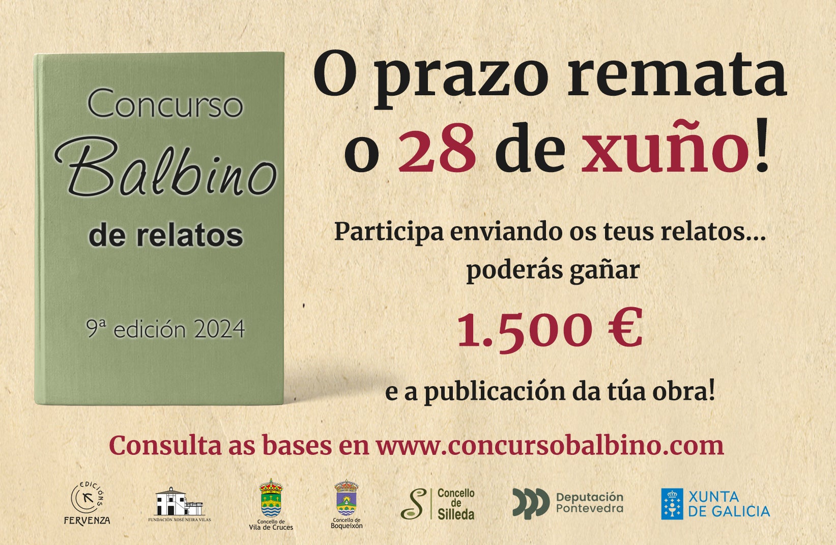 O Concurso Balbino de Relatos ten aberto o prazo de presentación de textos orixinais ata xuño O Concurso Balbino de Relatos ten aberto o prazo de presentación de textos orixinais ata xuño