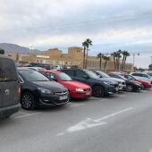 Zona de aparcamiento provisional del hospital comarcal de la Marina Baixa 
