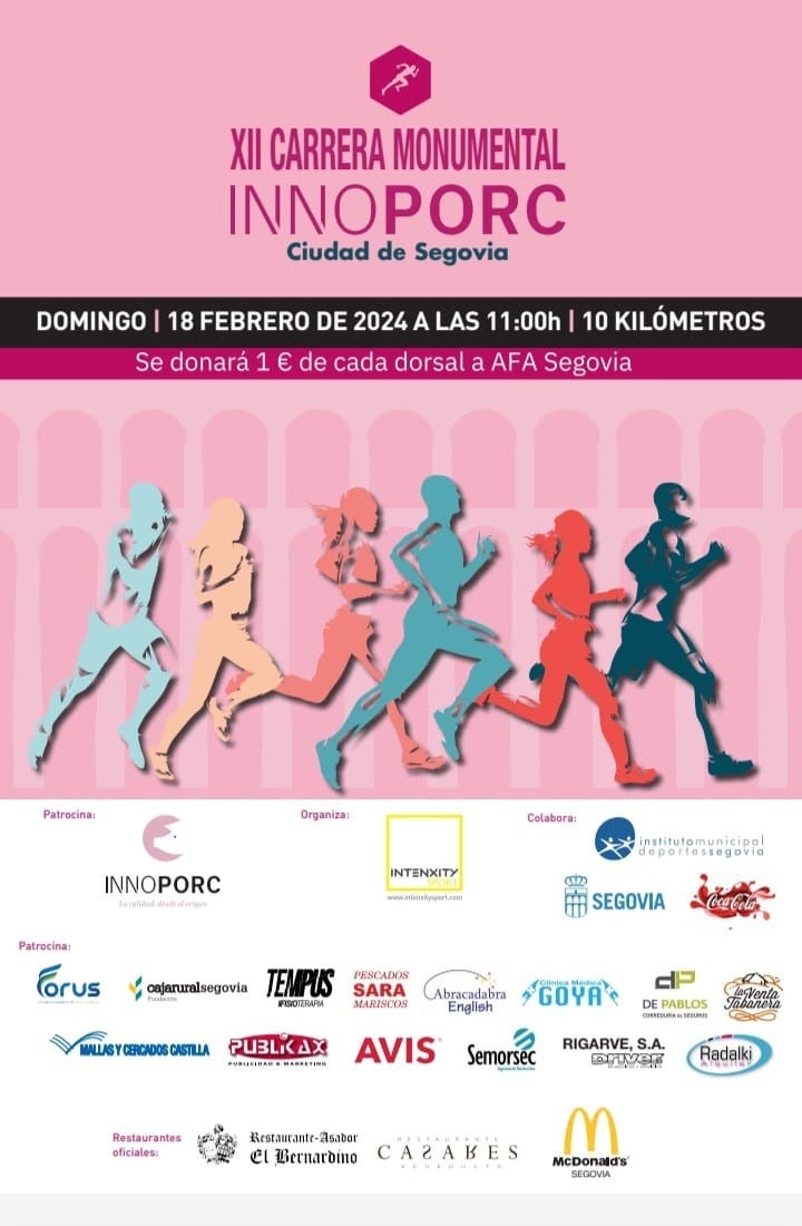La Carrera Monumental de este fin de semana destinará fondos para AFA Segovia La Carrera Monumental de este fin de semana destinará fondos para AFA Segovia