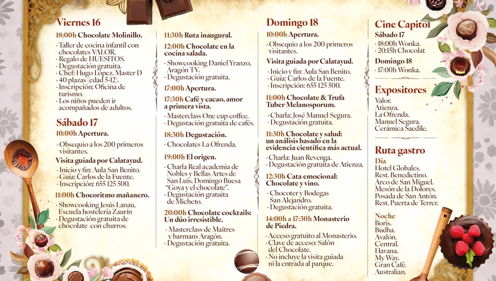 Programa I Salón del Chocolate de Calatayud