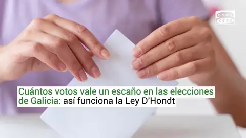 Cuántos votos vale un escaño en las elecciones de Galicia: así funciona la Ley D'Hondt Cuántos votos vale un escaño en las elecciones de Galicia: así funciona la Ley D'Hondt
