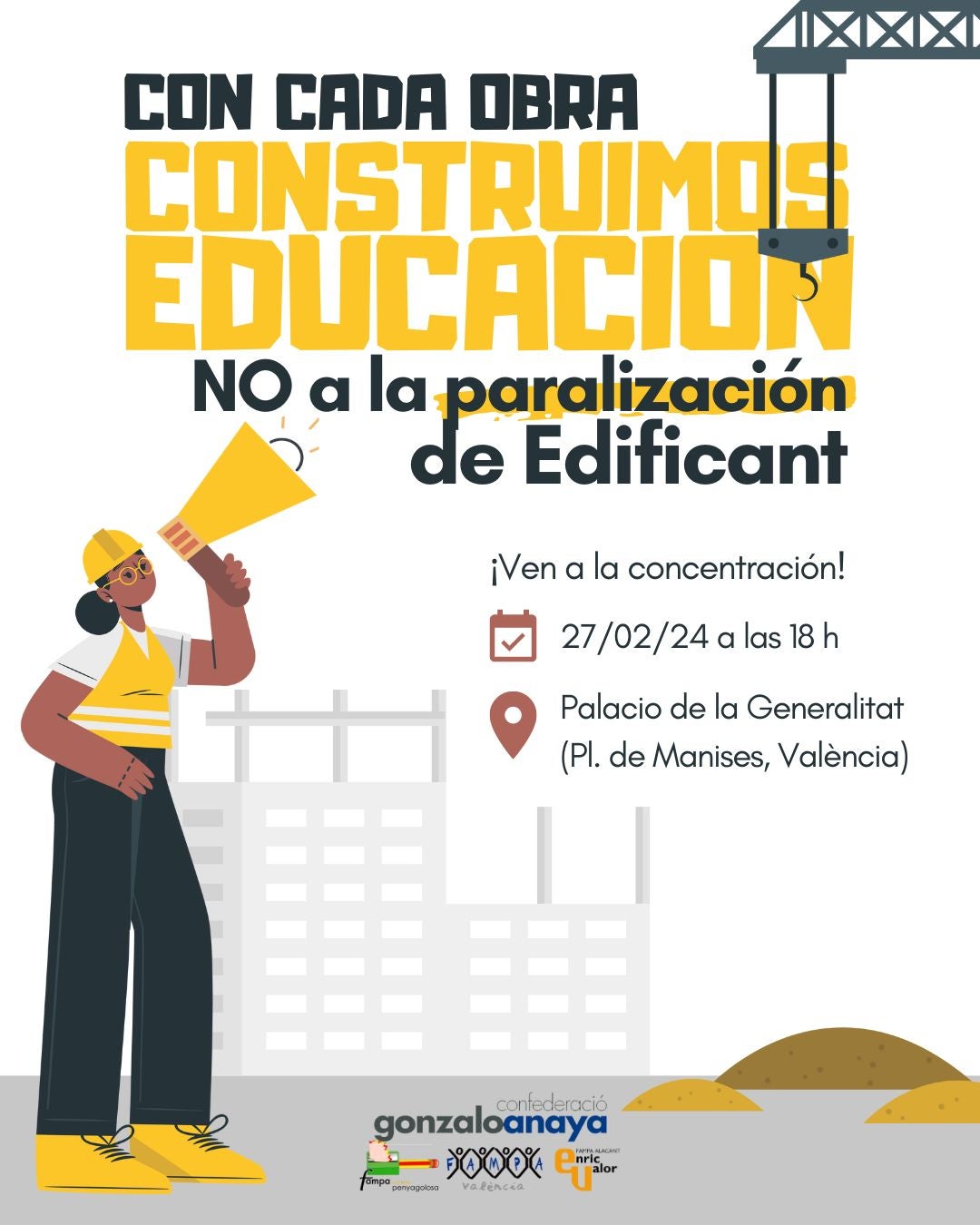 FAMPA se movilizará ante los recortes presupuestarios del Pla Edificant FAMPA se movilizará ante los recortes presupuestarios del Pla Edificant