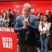El candidato del PSOE en Galicia, José Ramón Gómez Besteiro, tras el resultado electoral