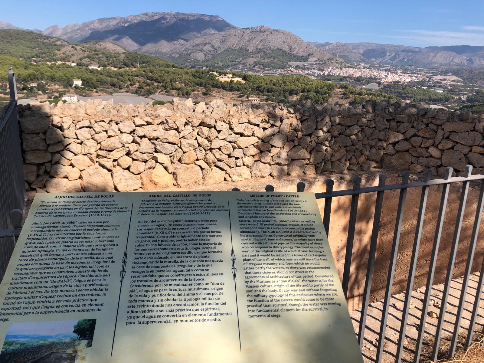 Polop continúa la restauración de su castillo con nuevas excavaciones y consolidación de la muralla Polop continúa la restauración de su castillo con nuevas excavaciones y consolidación de la muralla