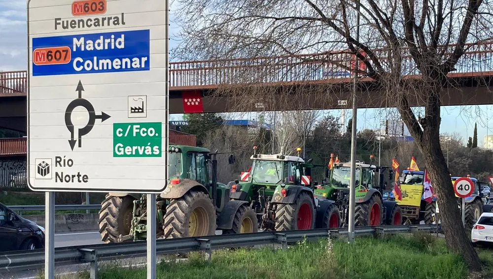 Carretera de Fuencarral en Alcobendas en dirección a Madrid