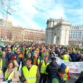 200 agricultores y ganaderos castellonenses se unen a la gran tractorada en Madrid 