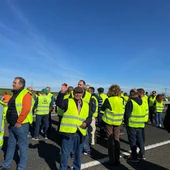 Agricultores cortando una vía en Ciudad Real en las protestas de febrero Agricultores cortando una vía en Ciudad Real en las protestas de febrero