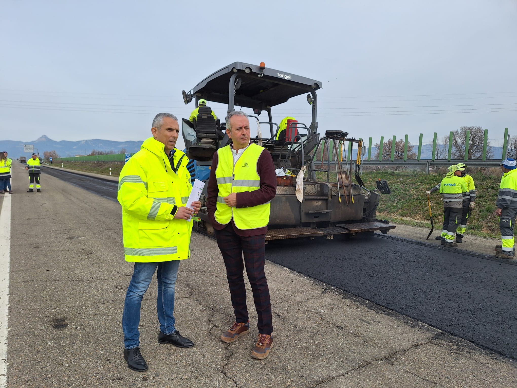 El Ministerio de Transportes avanza en la rehabilitación del firme de la A-23 en Huesca El Ministerio de Transportes avanza en la rehabilitación del firme de la A-23 en Huesca