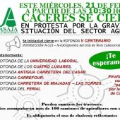 "Enjaular" Cáceres, manifestaciones en Badajoz, Plasencia y Coria, cortes de carreteras y tractores en Madrid: El miércoles agrario