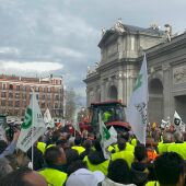 Protestas de agricultores en La Puerta de Alcalá