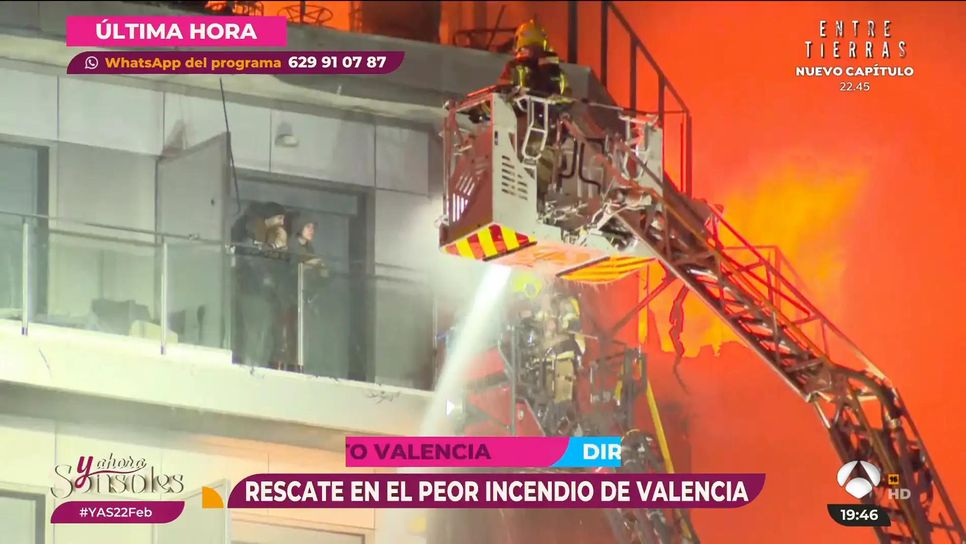 Rescate en el edificio de Valencia