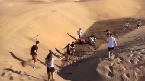 a la busca del tesoro en Maspalomas